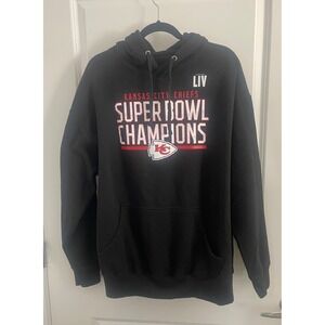 NWOT Kansas City‎ Chiefs Unisex Super Bowl LIV Champions Black Hoodie XL Apparel